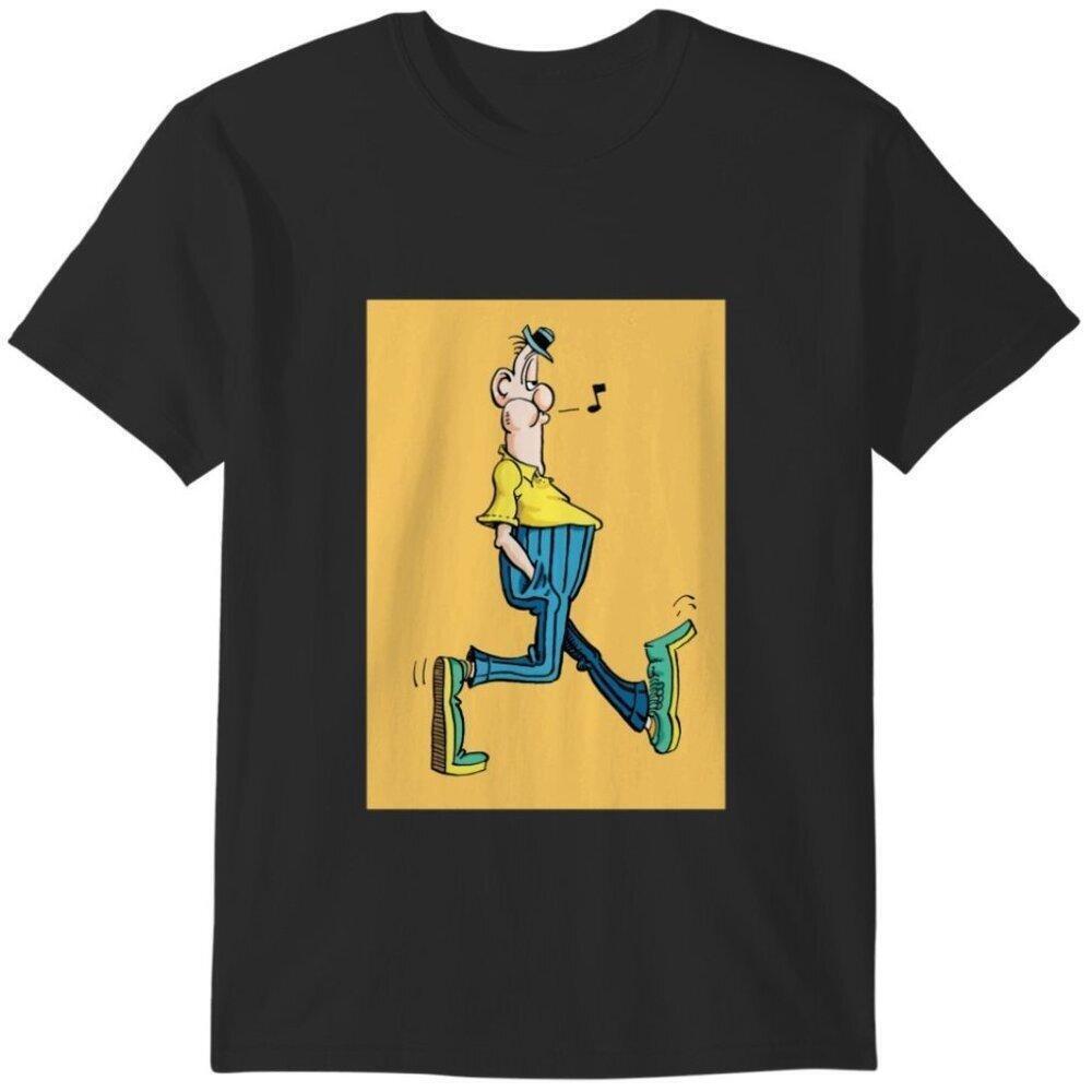 Mad Magazine Don Martin Sticker Mask Graphic T-Shirt Cartoon Humor Tee